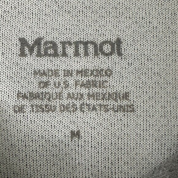 Marmot Pullover Mens Medium Grey 1/4 Zip Waffle Knit Base Layer Casual comfort - Picture 6 of 10